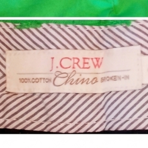 EUC J Crew Chino "Broken-In" Cotton Bermuda Shorts, Bright Green, Size 8 - Picture 2 of 7